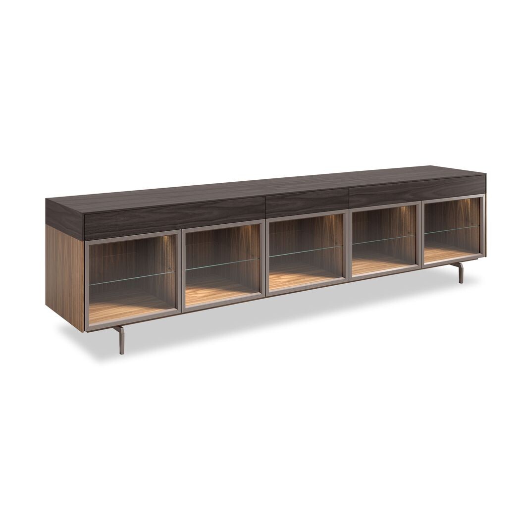 5 GLASS DOOR CREDENZA