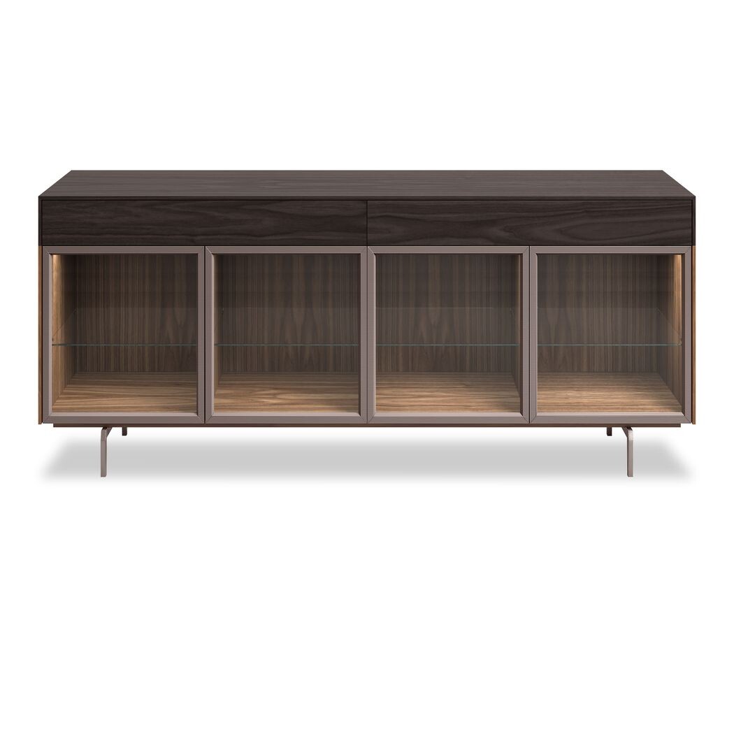4 GLASS DOOR CREDENZA