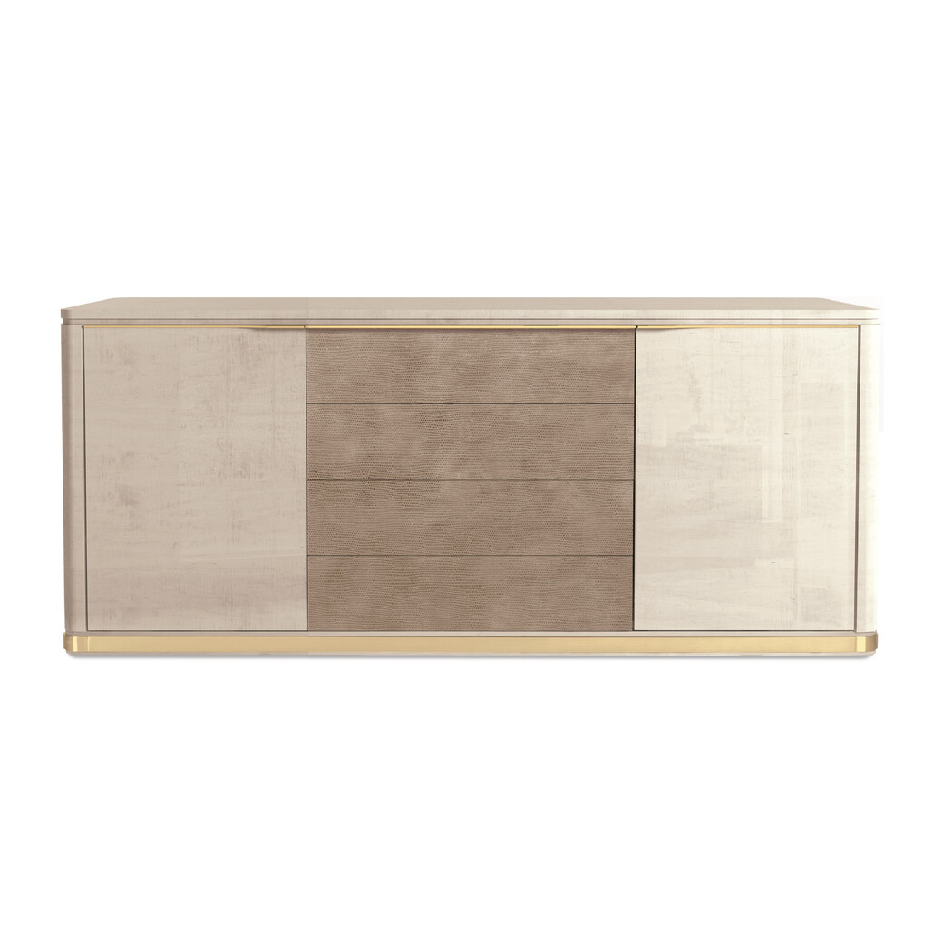 CREDENZA (Wooden top & Leather front)