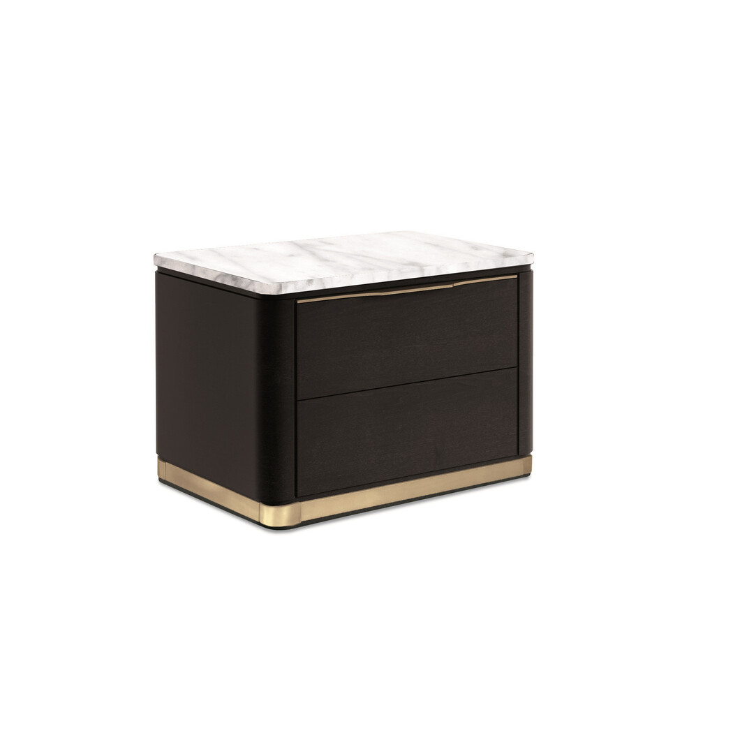 BEDSIDE TABLE (Marble & wooden front)