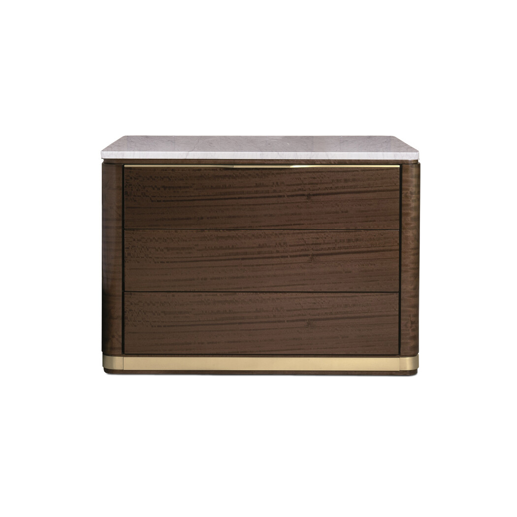 BEDSIDE TABLE (Marble & wooden front)