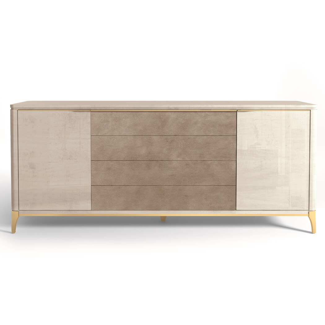 CREDENZA (Wooden top & Leather front)