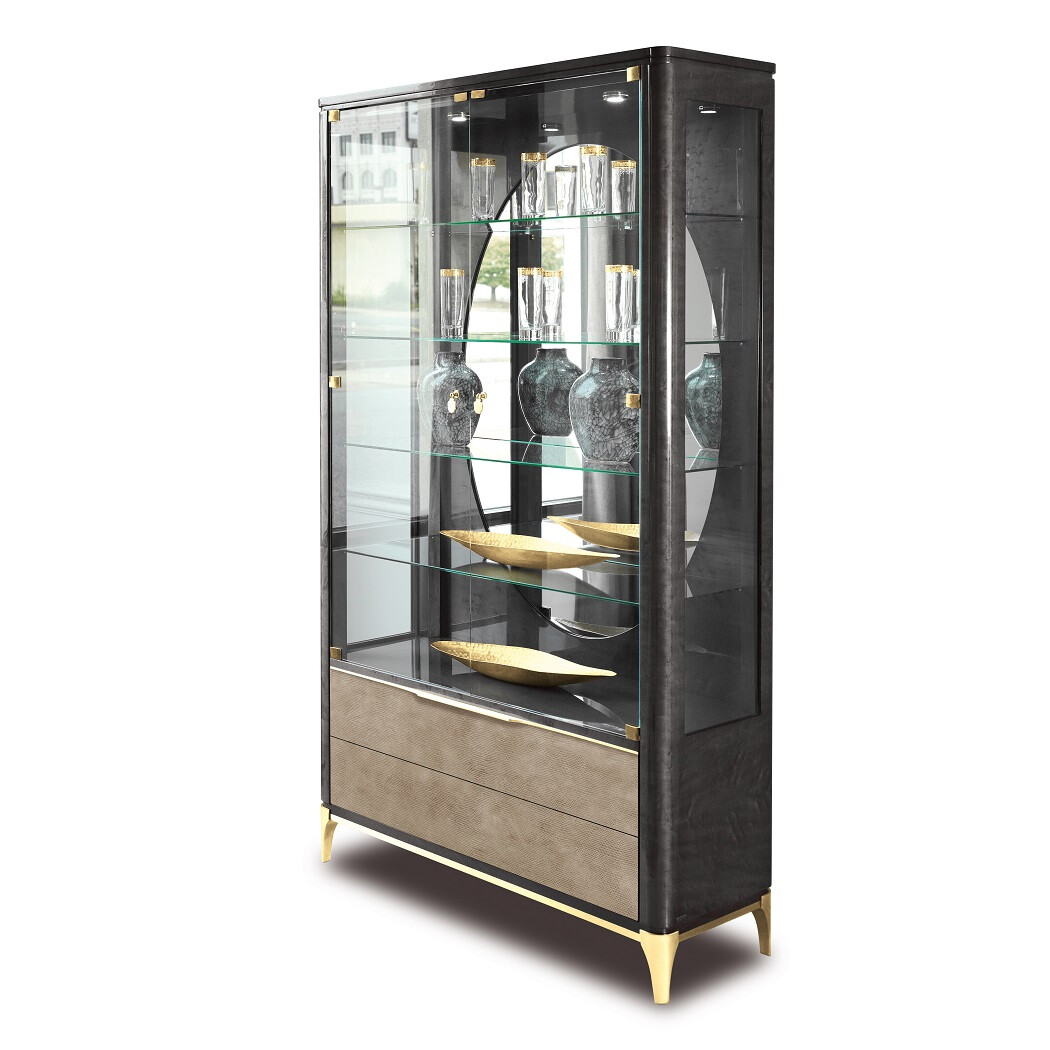 DISPLAY CABINET (Leather front)