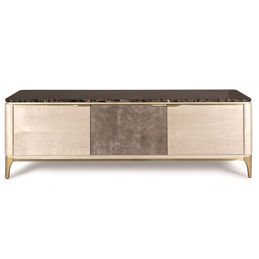 TV FURNITURE (Marble top & Leather front)